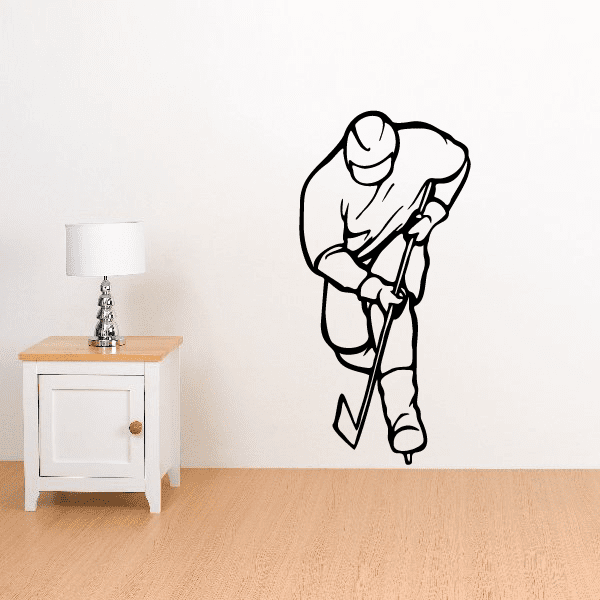 Image of Hockey Player Wall Decal - Vinyl Decal - Car Decal - CDS050