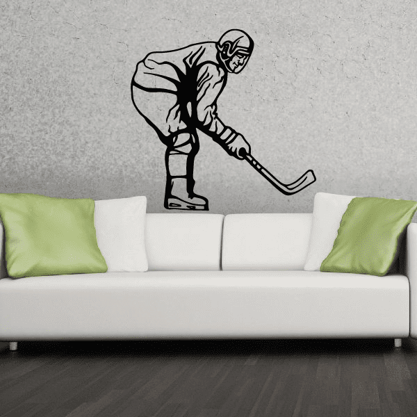 Image of Hockey Player Wall Decal - Vinyl Decal - Car Decal - CDS057