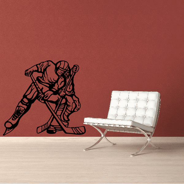 Image of Hockey Player Wall Decal - Vinyl Decal - Car Decal - CDS058