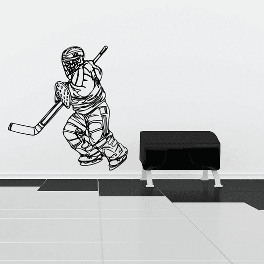 Image of Hockey Player Wall Decal - Vinyl Decal - Car Decal - CDS063