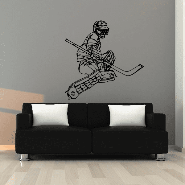 Image of Hockey Player Wall Decal - Vinyl Decal - Car Decal - CDS066