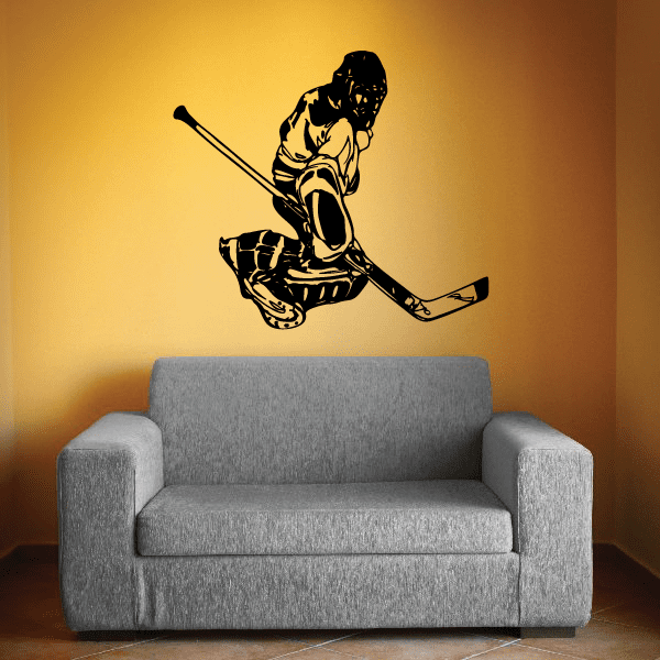 Image of Hockey Player Wall Decal - Vinyl Decal - Car Decal - CDS067