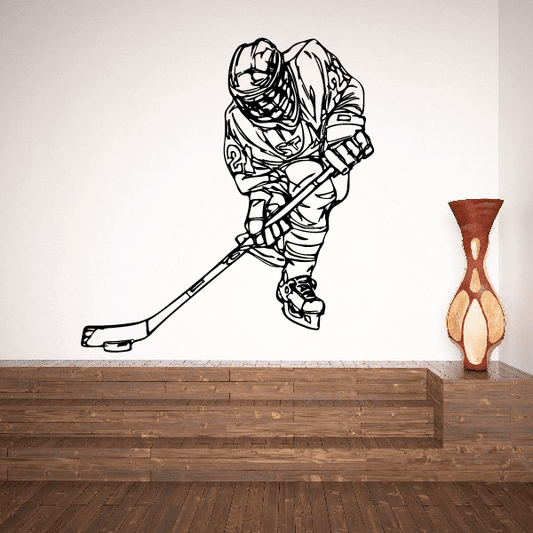 Image of Hockey Player Wall Decal - Vinyl Decal - Car Decal - CDS068