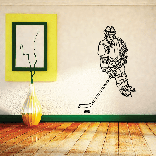 Image of Hockey Player Wall Decal - Vinyl Decal - Car Decal - CDS069