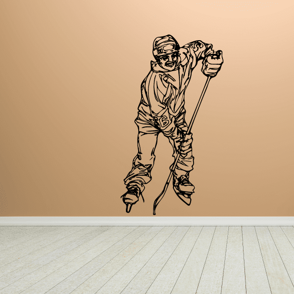 Image of Hockey Player Wall Decal - Vinyl Decal - Car Decal - CDS070