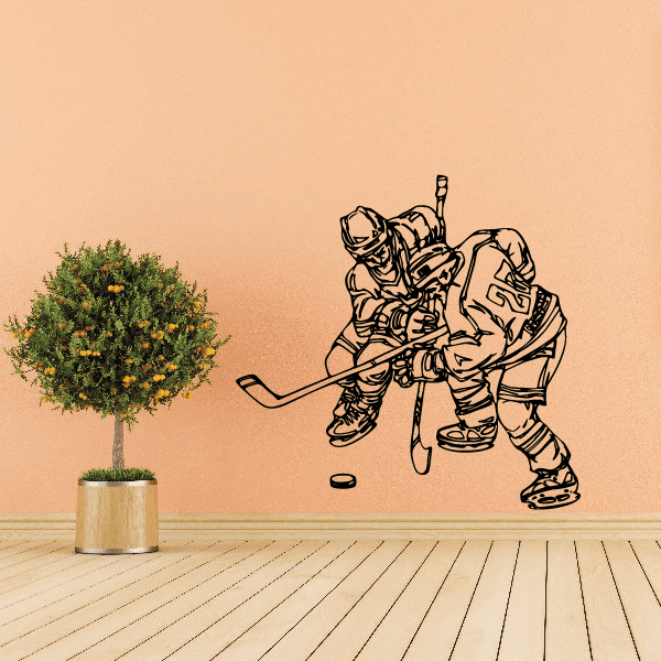 Image of Hockey Player Wall Decal - Vinyl Decal - Car Decal - CDS071