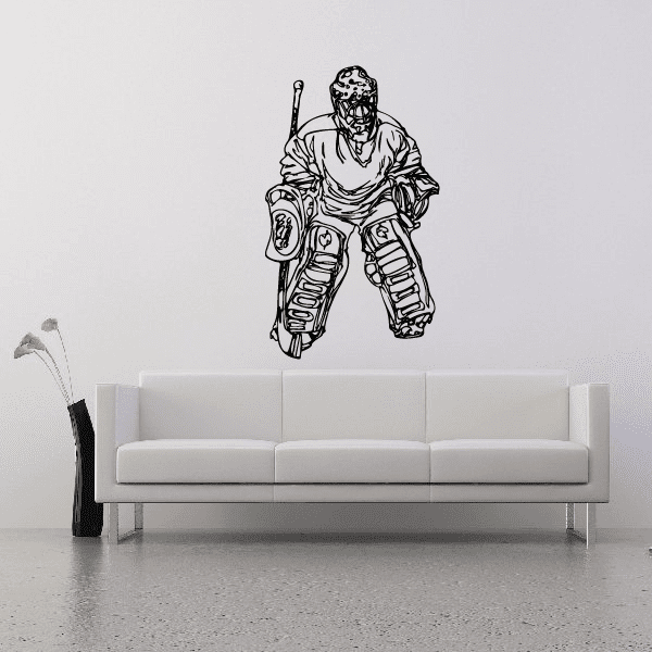 Image of Hockey Player Wall Decal - Vinyl Decal - Car Decal - CDS073