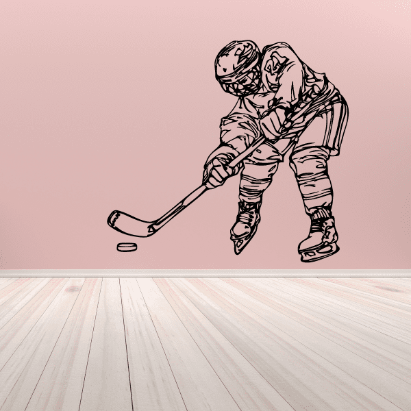 Image of Hockey Player Wall Decal - Vinyl Decal - Car Decal - CDS078