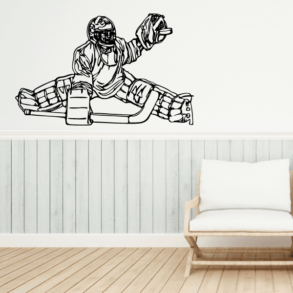 Image of Hockey Player Wall Decal - Vinyl Decal - Car Decal - CDS080