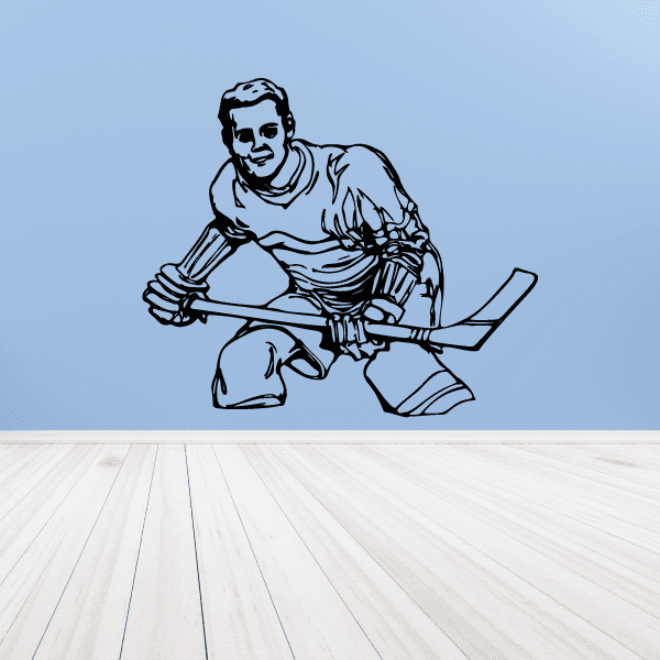 Image of Hockey Player Wall Decal - Vinyl Decal - Car Decal - CDS081