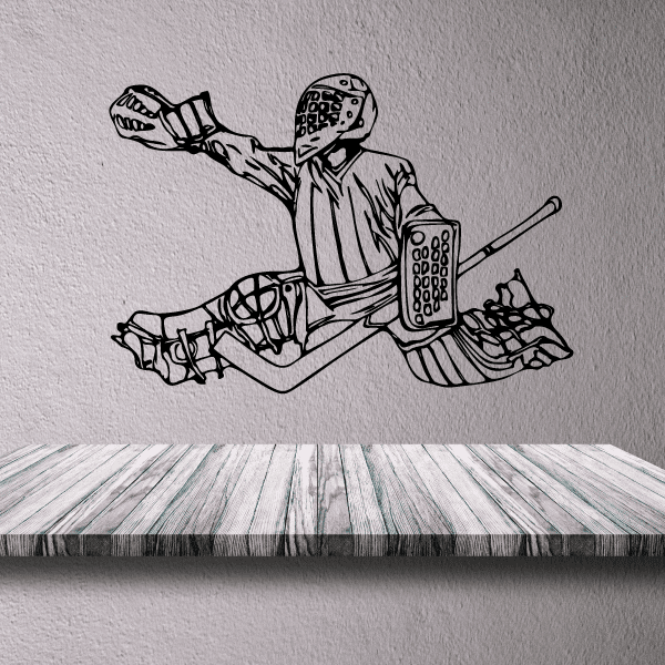 Image of Hockey Player Wall Decal - Vinyl Decal - Car Decal - CDS082