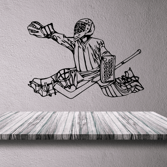 Image of Hockey Player Wall Decal - Vinyl Decal - Car Decal - CDS082