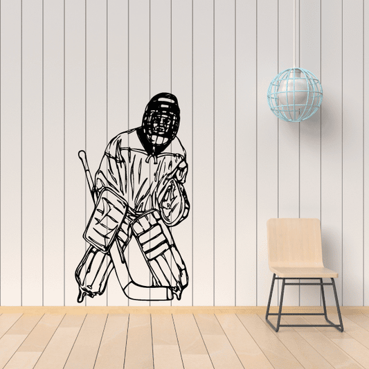 Image of Hockey Player Wall Decal - Vinyl Decal - Car Decal - CDS083