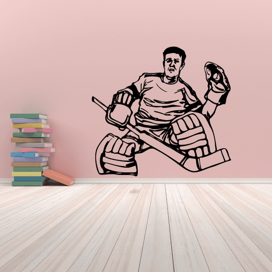 Image of Hockey Player Wall Decal - Vinyl Decal - Car Decal - CDS084