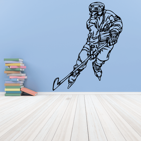 Image of Hockey Player Wall Decal - Vinyl Decal - Car Decal - CDS085