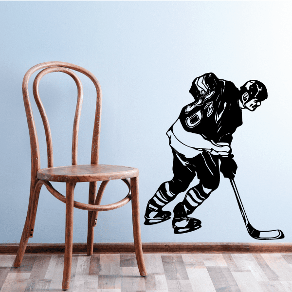 Image of Hockey Player Wall Decal - Vinyl Decal - Car Decal - CDS087