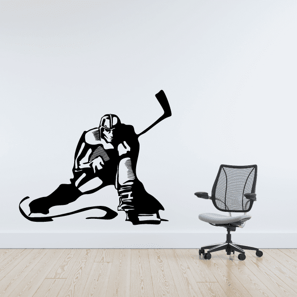 Image of Hockey Player Wall Decal - Vinyl Decal - Car Decal - CDS108