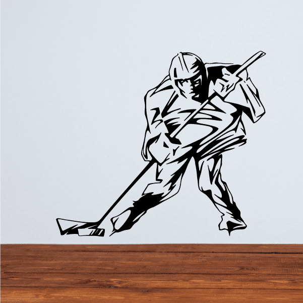 Image of Hockey Player Wall Decal - Vinyl Decal - Car Decal - CDS110