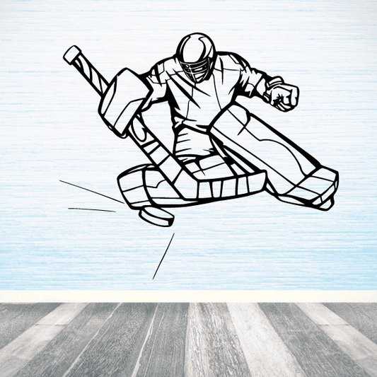 Image of Hockey Player Wall Decal - Vinyl Decal - Car Decal - CDS114