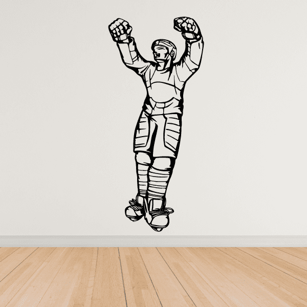 Image of Hockey Player Wall Decal - Vinyl Decal - Car Decal - CDS115