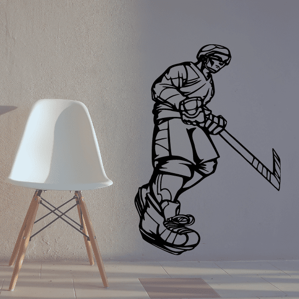 Image of Hockey Player Wall Decal - Vinyl Decal - Car Decal - CDS116