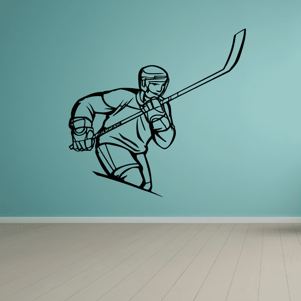 Image of Hockey Player Wall Decal - Vinyl Decal - Car Decal - CDS117