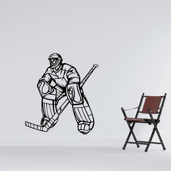 Image of Hockey Player Wall Decal - Vinyl Decal - Car Decal - CDS119