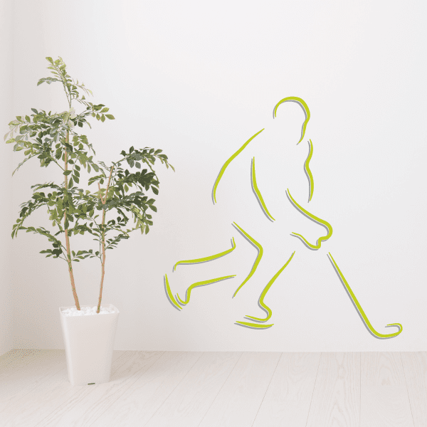 Image of Hockey Player Wall Decal - Vinyl Sticker - Car Sticker - Die Cut Sticker - CDSCOLOR006