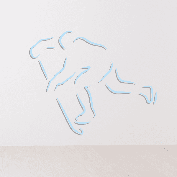 Image of Hockey Player Wall Decal - Vinyl Sticker - Car Sticker - Die Cut Sticker - CDSCOLOR012
