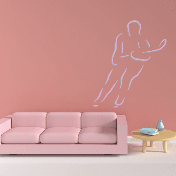 Image of Hockey Player Wall Decal - Vinyl Sticker - Car Sticker - Die Cut Sticker - CDSCOLOR018