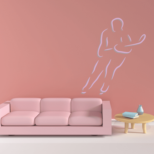 Image of Hockey Player Wall Decal - Vinyl Sticker - Car Sticker - Die Cut Sticker - CDSCOLOR018