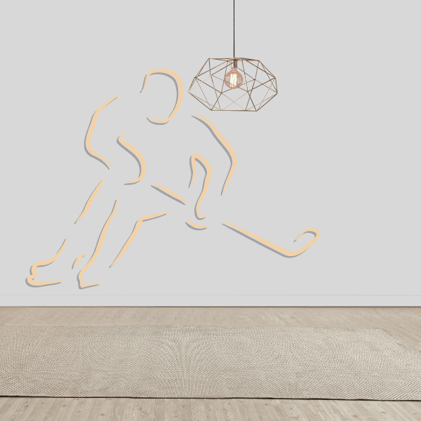 Image of Hockey Player Wall Decal - Vinyl Sticker - Car Sticker - Die Cut Sticker - CDSCOLOR020