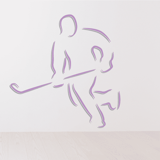 Image of Hockey Player Wall Decal - Vinyl Sticker - Car Sticker - Die Cut Sticker - CDSCOLOR021