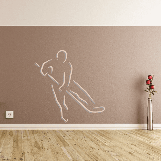 Image of Hockey Player Wall Decal - Vinyl Sticker - Car Sticker - Die Cut Sticker - CDSCOLOR030