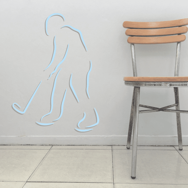 Image of Hockey Player Wall Decal - Vinyl Sticker - Car Sticker - Die Cut Sticker - CDSCOLOR032