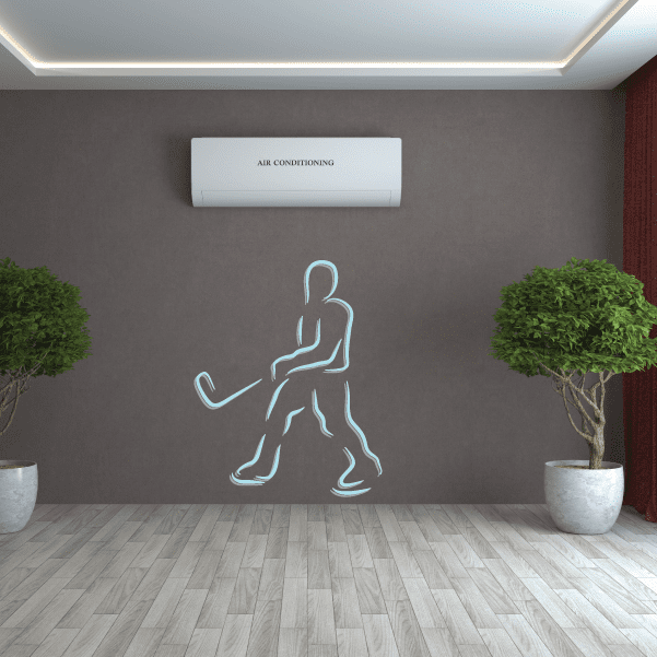 Image of Hockey Player Wall Decal - Vinyl Sticker - Car Sticker - Die Cut Sticker - CDSCOLOR037