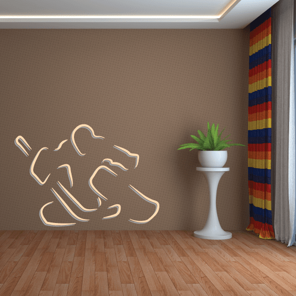 Image of Hockey Player Wall Decal - Vinyl Sticker - Car Sticker - Die Cut Sticker - CDSCOLOR039