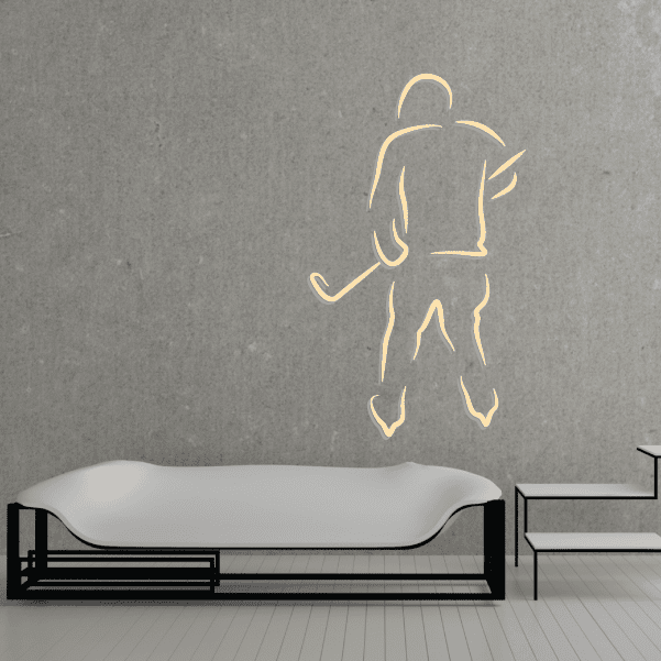 Image of Hockey Player Wall Decal - Vinyl Sticker - Car Sticker - Die Cut Sticker - CDSCOLOR044