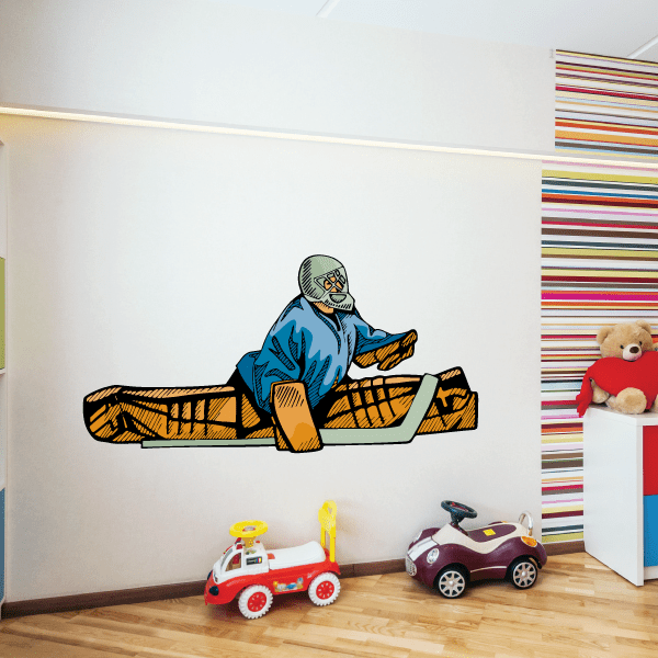 Image of Hockey Player Wall Decal - Vinyl Sticker - Car Sticker - Die Cut Sticker - CDSCOLOR069