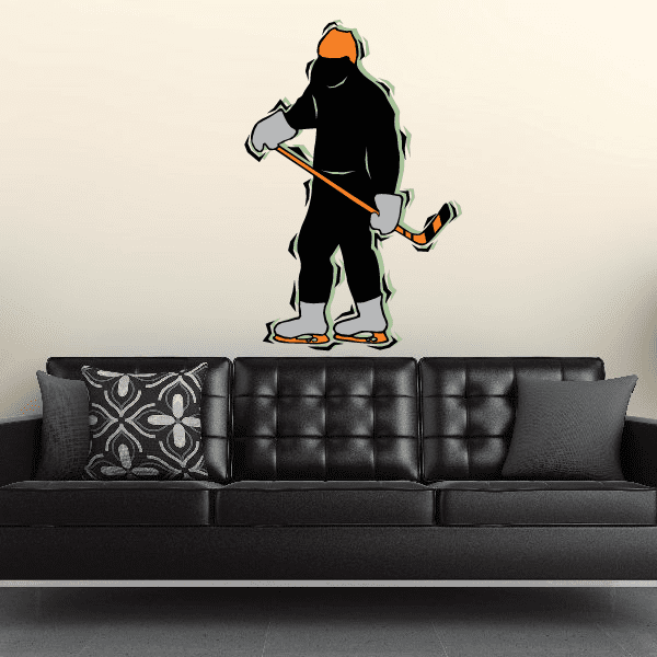 Image of Hockey Player Wall Decal - Vinyl Sticker - Car Sticker - Die Cut Sticker - CDSCOLOR079