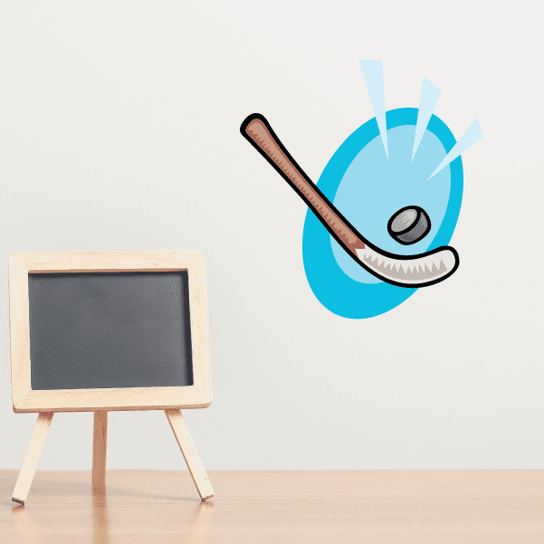 Image of Hockey Player Wall Decal - Vinyl Sticker - Car Sticker - Die Cut Sticker - CDSCOLOR175