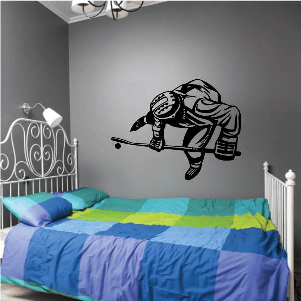 Image of Hockey Player Wall Decal - Vinyl Sticker - Car Sticker - Die Cut Sticker - CDSCOLOR202