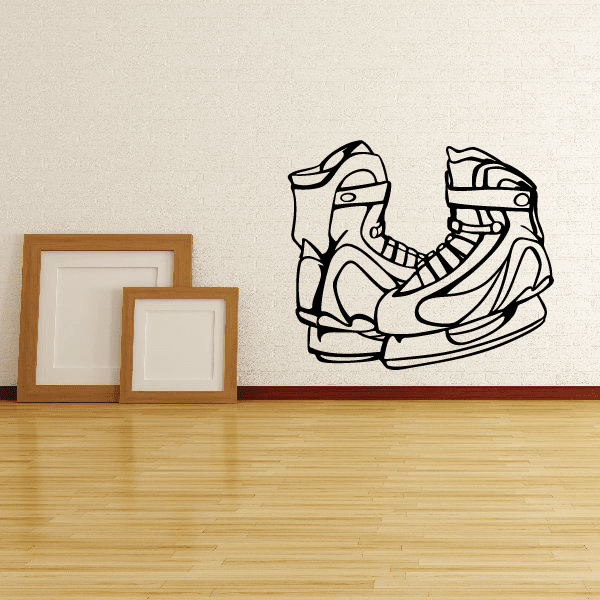 Image of Hockey Skates Gear Equipment Player Wall Decal - Vinyl Decal - Car Decal - CDS038