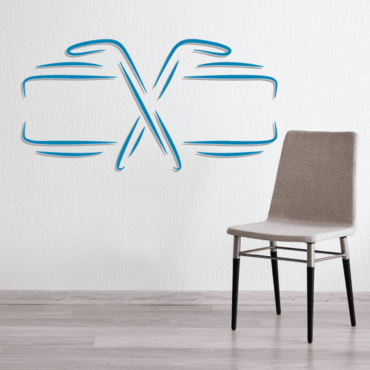 Image of Hockey Template Wall Decal - Vinyl Sticker - Car Sticker - Die Cut Sticker - CDSCOLOR196