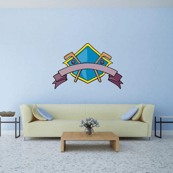 Image of Hockey Template Wall Decal - Vinyl Sticker - Car Sticker - Die Cut Sticker - CDSCOLOR200