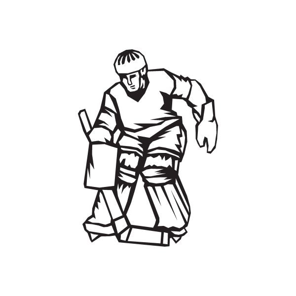 Image of Hockey Wall Decal - Vinyl Decal - Car Decal - DC 006