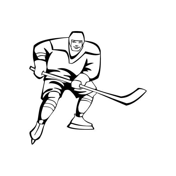 Image of Hockey Wall Decal - Vinyl Decal - Car Decal - DC 017