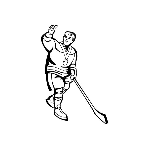 Image of Hockey Wall Decal - Vinyl Decal - Car Decal - DC 018