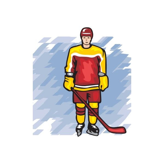 Image of Hockey Wall Decal - Vinyl Sticker - Car Sticker - Die Cut Sticker - DC 006