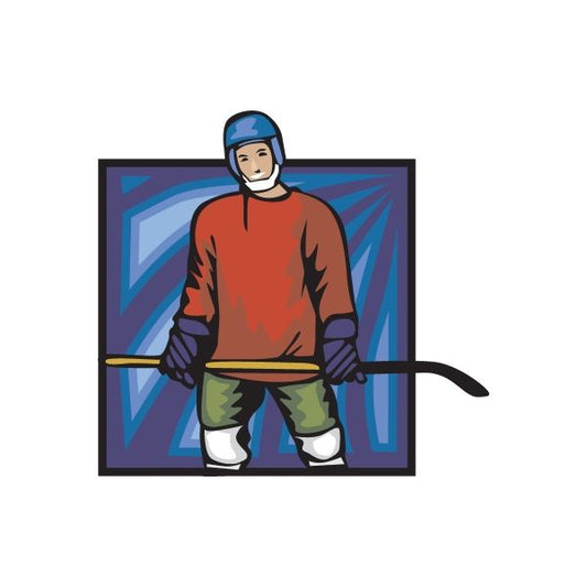 Image of Hockey Wall Decal - Vinyl Sticker - Car Sticker - Die Cut Sticker - DC 028